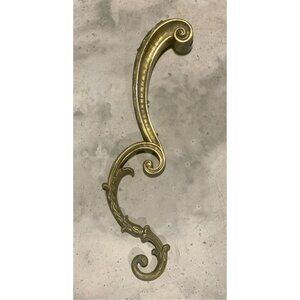 Antique Brass Scroll Rococo-Style Wall Sconce Bracket Chandelier Arm Part